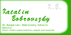 katalin bobrovszky business card